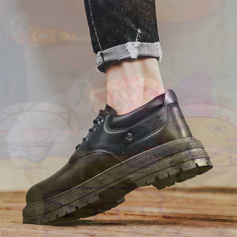 Men'S Shoes Different Types - Dark Natural Leather Fashion Trainers Tennis