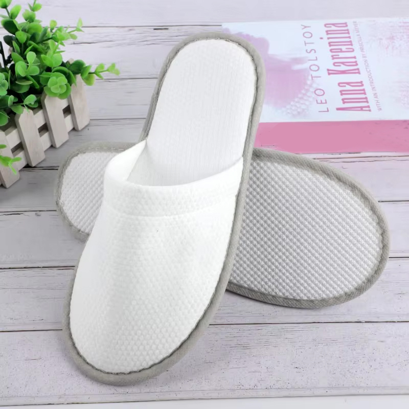 Men Shoes Sale - White Cotton Slippers Men Women Hotel