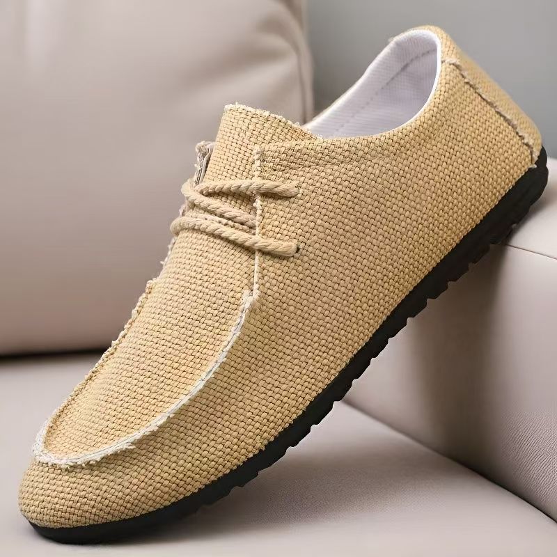 Men'S Shoes For Work - Men Big Size Lace Up Canvas