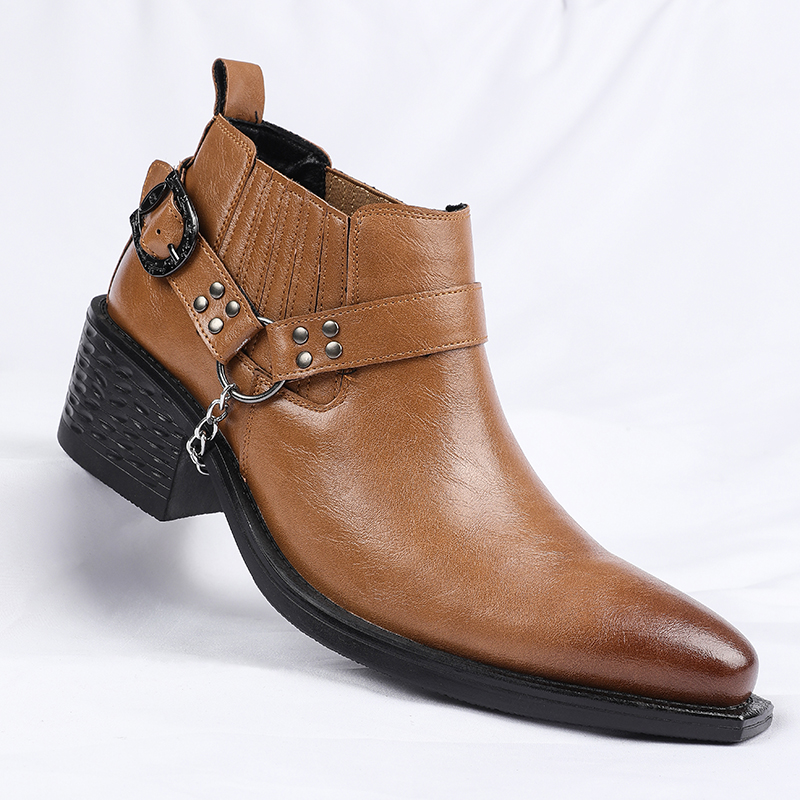 New Brown /Black Cow Leather B - đánh giá và giá Shoes Heels Men