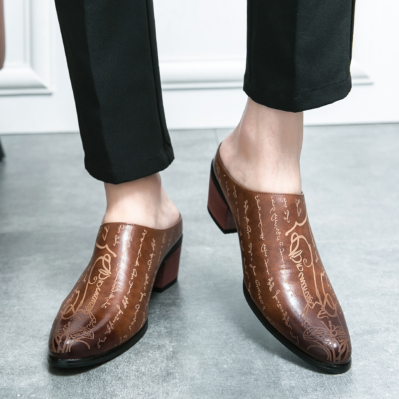 Men Brown Leather Mules Slippe - đánh giá và giá Men'S Shoes Dress Casual