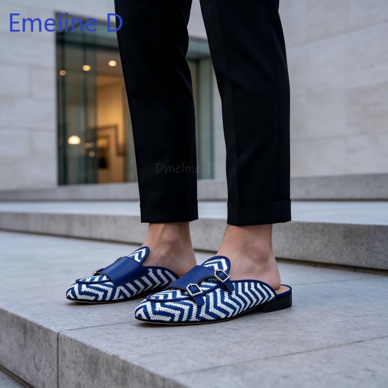 Woven Textile Backless Loafer  - đánh giá và giá Shoes Heels Men