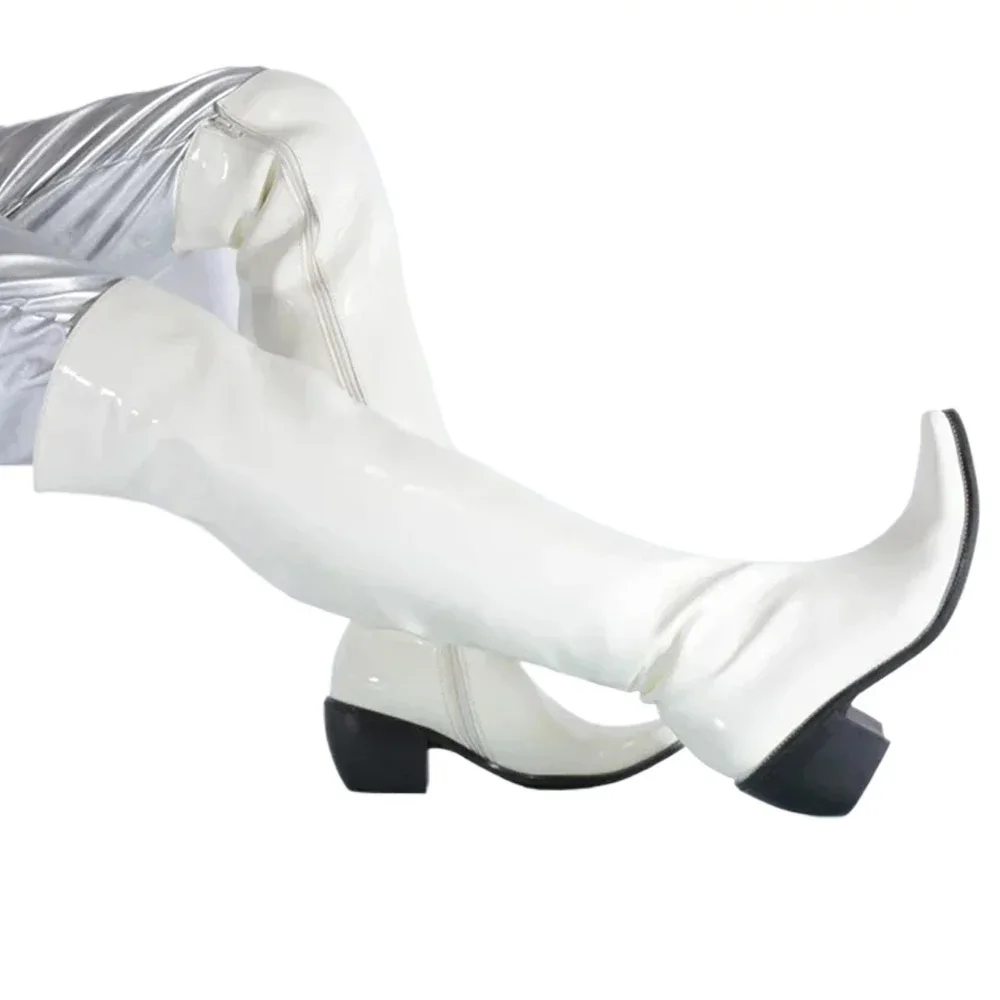 Fashion Men Patent Leather Ove - đánh giá và giá Shoes Heels Men