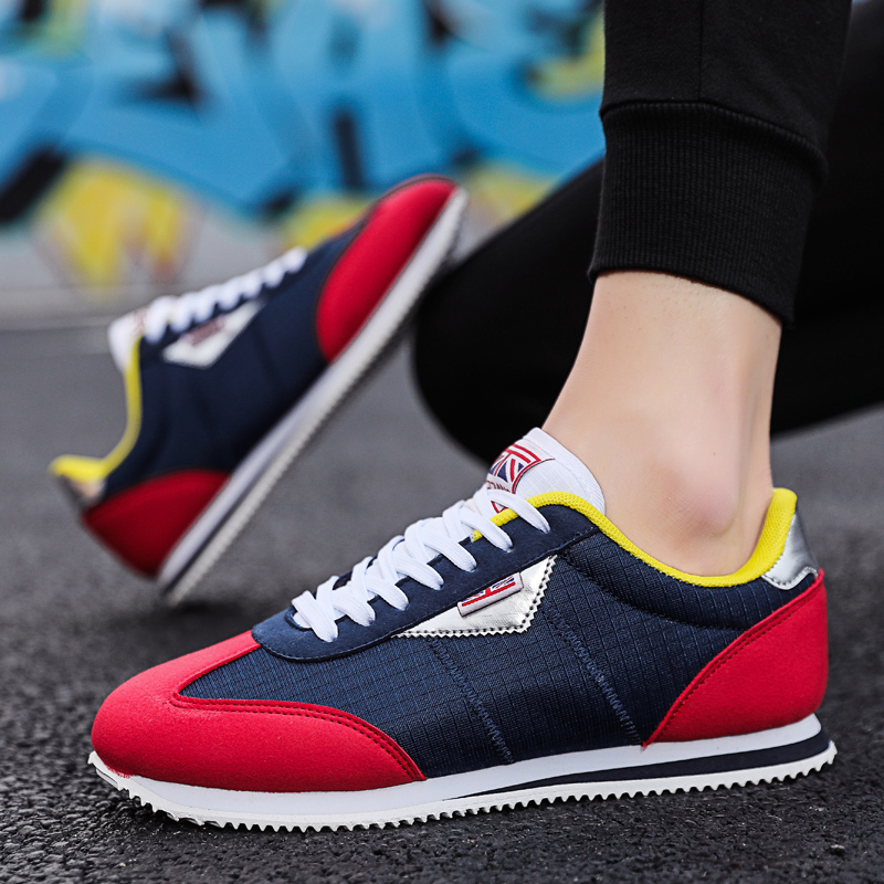 Blue Red Lightweight Sneakers  - đánh giá và giá Men'S Shoes Half Cut