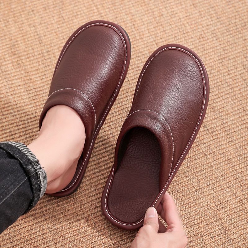 Home Leather Slippers Men and  - đánh giá và giá Men'S Shoes Size 42 In Us